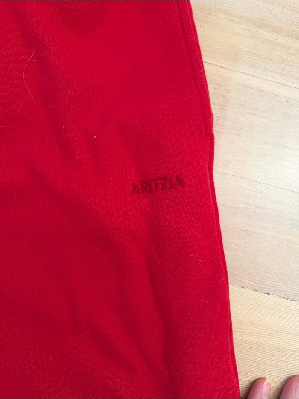 Aritzia Red Mega Fit Sweatfleece Sweatpants - Picture 3 of 4